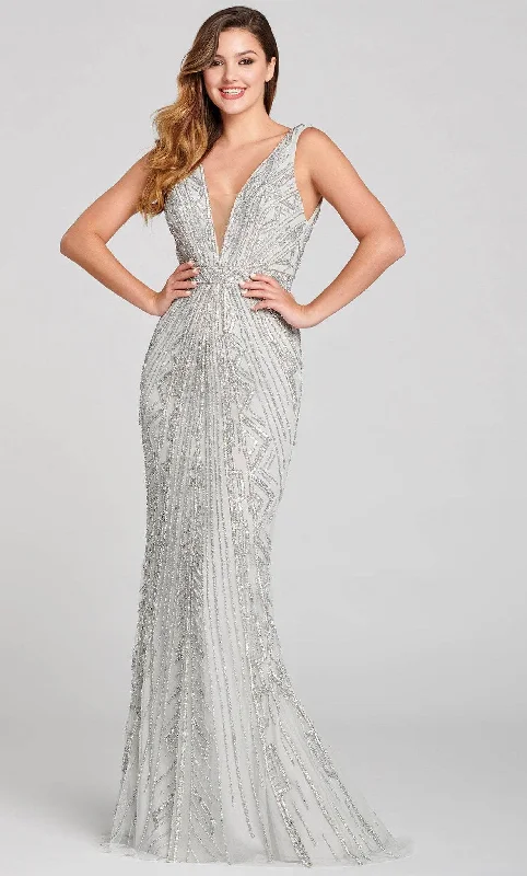 mermaid prom dressesEllie Wilde EW121068 - Beaded Sleeveless Prom Gown