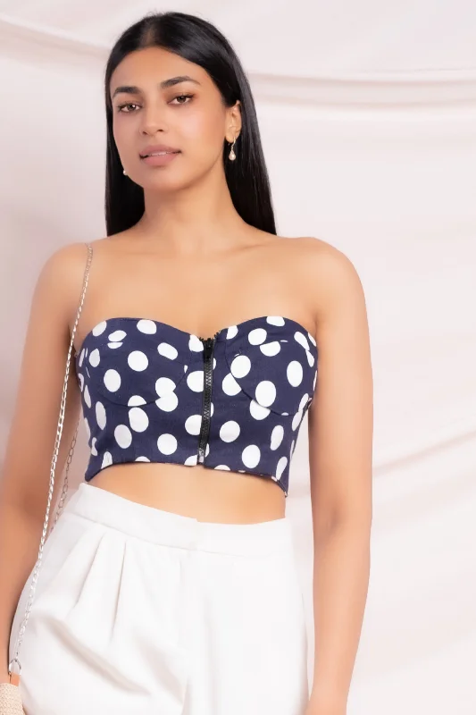 women's tops that offer a perfect blend of style, comfort, and affordabilityPolka Bustier Top