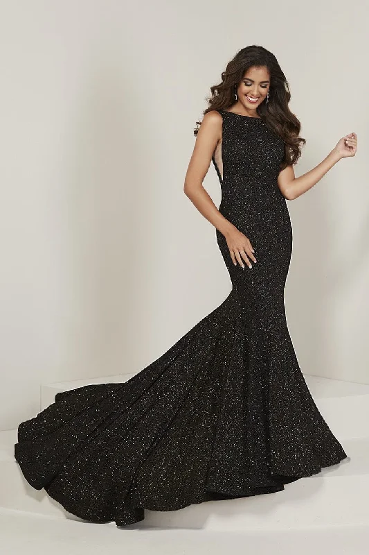 Formal Dress for Emmy AwardsGlitter Jersey Sleeveless Mermaid Gown by Tiffany Designs 16368