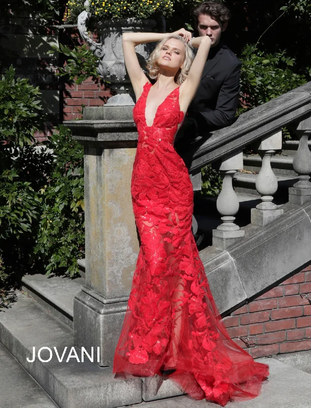 Formal Dress for PageantsEmbroidered Fitted Sleeveless Gown by Jovani 60283