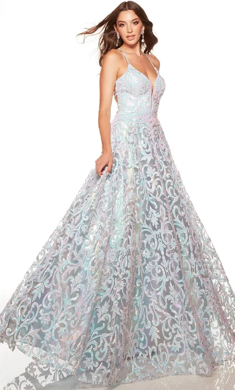 illusion neckline prom dressesAlyce Paris 61291 - Sleeveless Sequin Prom Dress