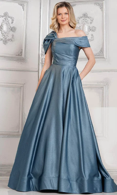 flutter sleeve prom dressesMarsoni by Colors MV1288 - Bow Detailed Off Shoulder Prom Dress