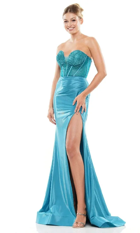 sparkly prom dressesColors Dress 3138 - Beaded Corset Prom Dress