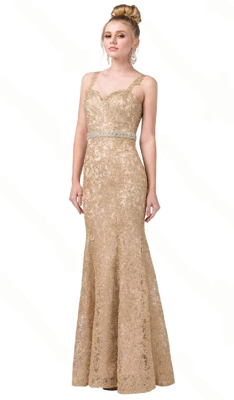 elegant prom dressesDancing Queen - 2724 Embroidered Sweetheart Trumpet Prom Dress