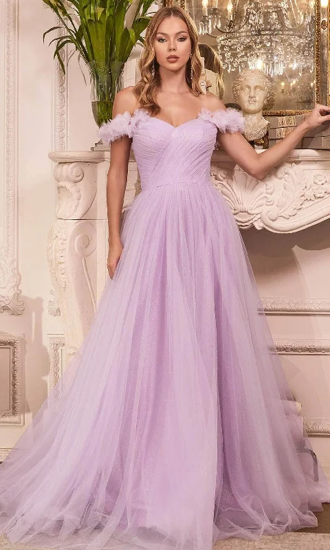 mermaid prom dressesCinderella Divine - Ruched Sweetheart Tulle Prom Gown CD957 - 1 pc Lilac In Size 4 Available