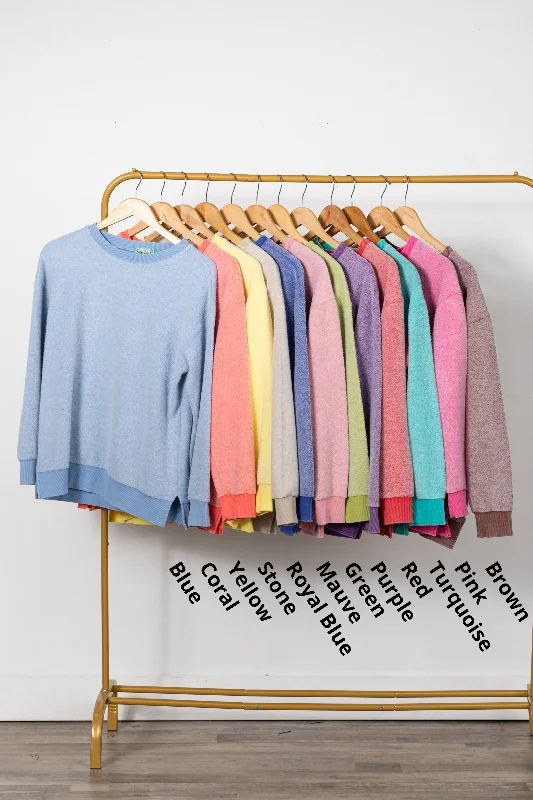 women's tops for those who want to create outfits that are both unique and memorablePigment Dyed Cozy Reverse Fleece Sweatshirt