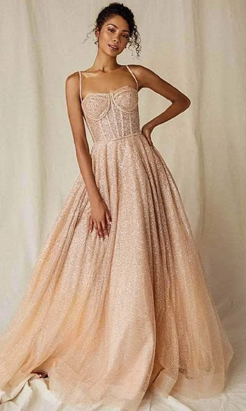 short prom dressesEureka Fashion 9900 - Sweetheart Glitter Mesh Prom Gown