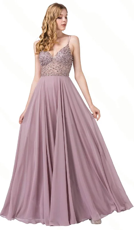 glamorous prom dressesDancing Queen - 2780 Beaded V-Neck Prom Gown