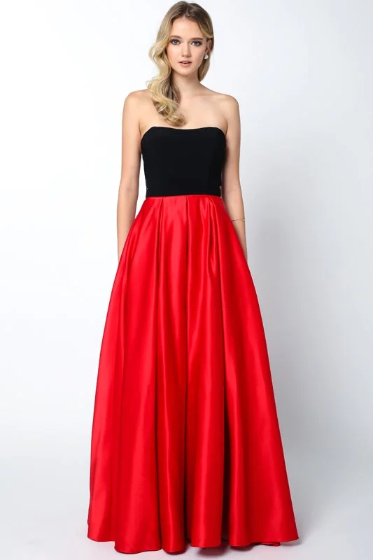 Formal Dress Shops in New YorkTwo Tone Strapless Gown by Juliet 694