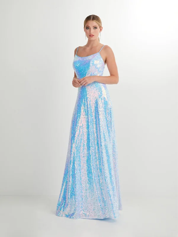 Formal Dress for New Year's EveIridescent Sequin Sleeveless A-line Gown by Studio 17 12915