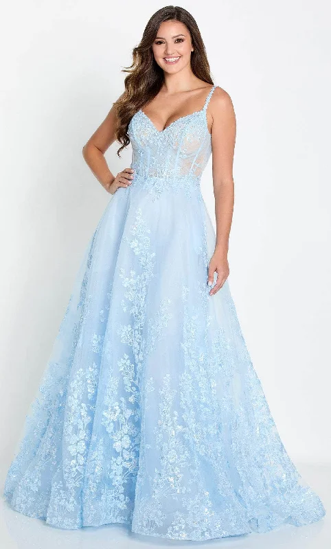 long prom dressesEllie Wilde EW34127 - Lace Tulle A line Prom Dress