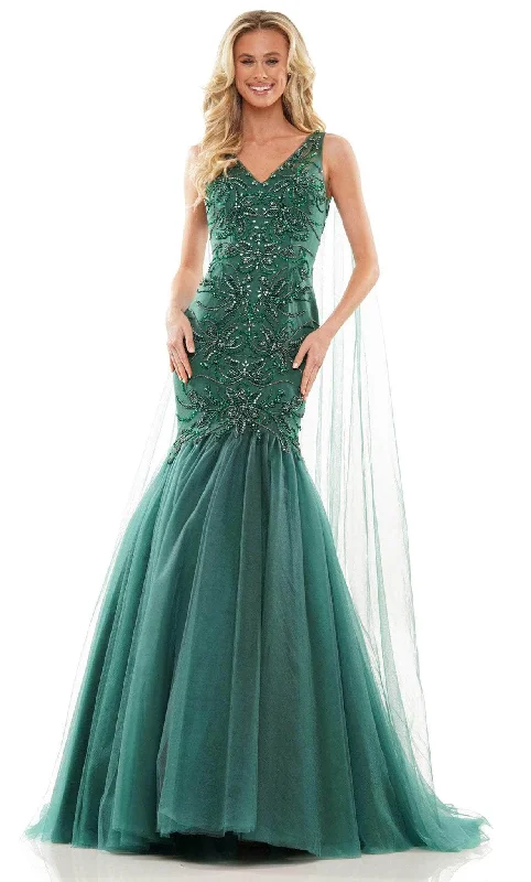 floral prom dressesColors Dress 2993 - Sleeveless Beaded Prom Dress