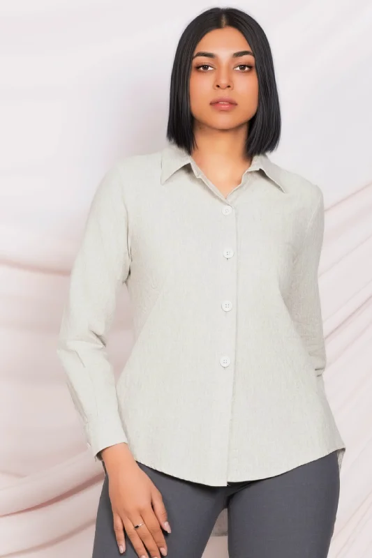 women's tops for wedding guest attireGrey Linen Shirt