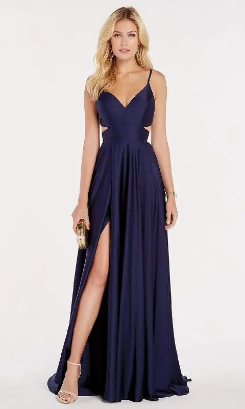 modern prom dressesAlyce Paris - 60453 Sleeveless V-Neck Satin Modest Prom A-Line Gown