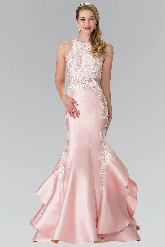 Formal Dress for Museum GalasSleeveless Embroidered Mermaid Gown by Elizabeth K GL2356