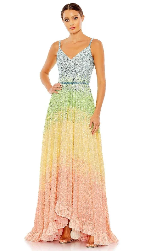 beaded prom dressesMac Duggal 5691 - Sleeveless Sequin Long Prom Gown