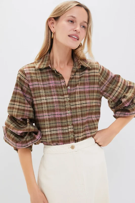 women's tops for statement-making outfitsExclusive Green Plaid Seville Shirt