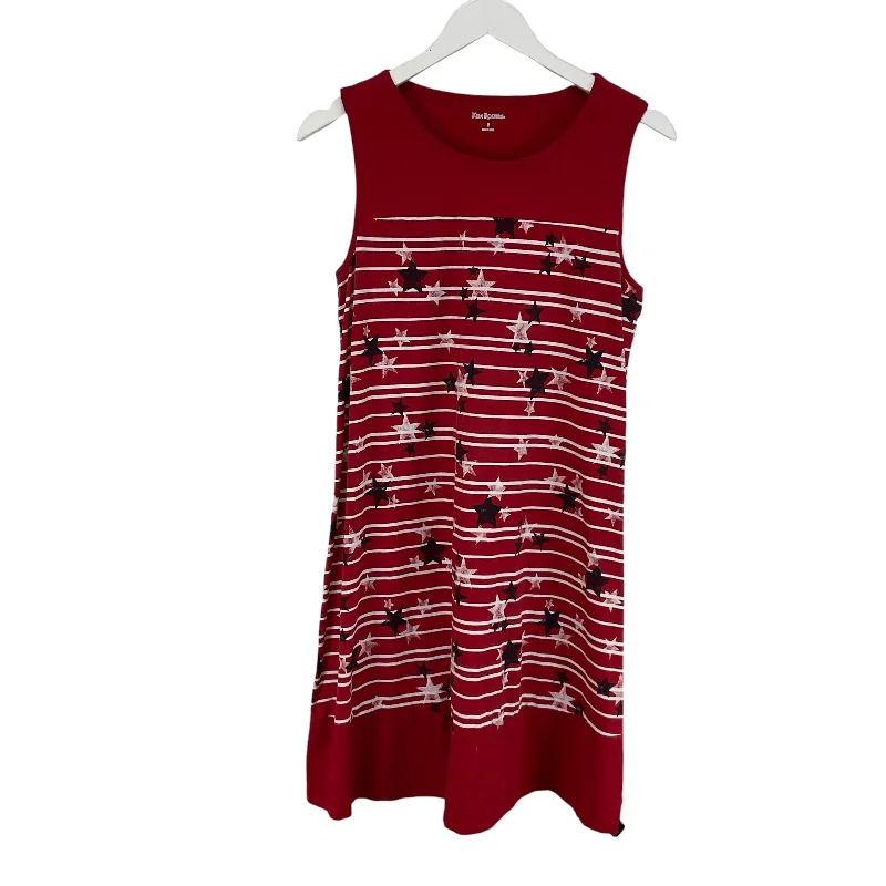 Zipper DressDress Casual Short By Kim Rogers In Blue & Red & White, Size: S